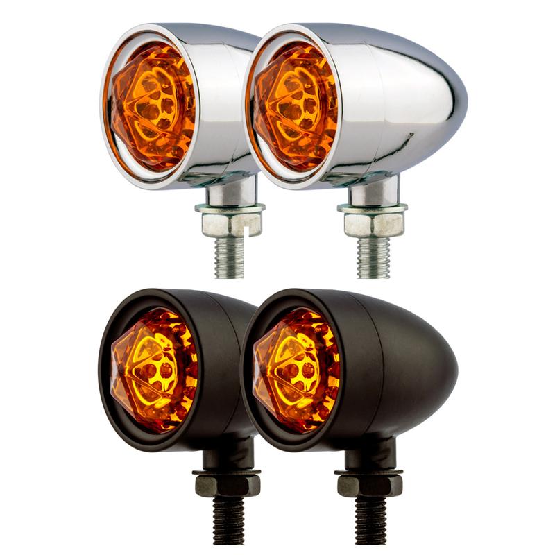2pcs Motorcycle Led Turn Signal Lights DRL Light Flasher Indicator Blinker LED Brake Running Lamp 10mm