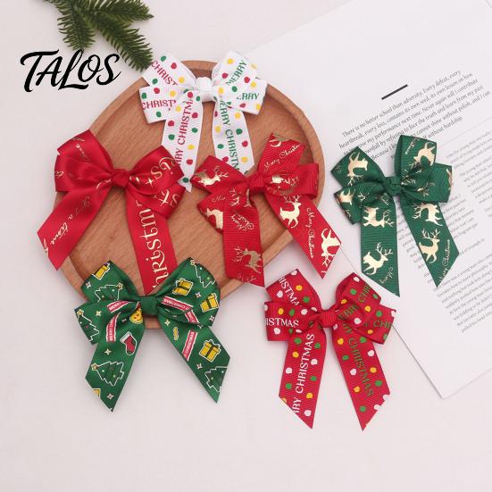 Decorative Bows for Gift Boxes Christmas Bow Hair Clips Women and Girls, Festive Accessories, Cute Accessories Holiday Photos Non Slip Barrettes