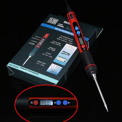 Soldador portátil Digital LCD USB 5V 10W herramientas de soldadura de hierro de soldadura de temperatura ajustable