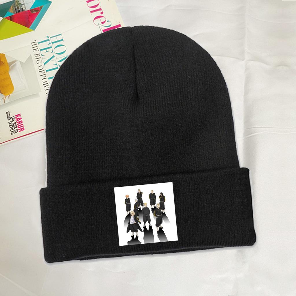 Tokyo Revengers Takemichi Hanagaki Strickmützen Damen Unisex Skullies Beanies Wintermütze Manjirou Chifuyu Mitsuya Warme Mütze