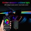Led Car Ambient Light RGB 64 Color Symphony Streamer Acrylic LED Strip Light Neon Decoration Atmosphere Lamp Kit by APP Control