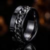 Boys Fashionable Stainless Steel Ring Does Not Fade Ins Wind Chain Rotation Rotation Decompression Titanium Steel Ring Element Ring