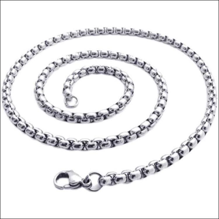 304 Stainless Steel Pearl Necklace - Titanium Steel Jewelry Chain with Pendant for Girls - DIY Cuban Chain Accessories