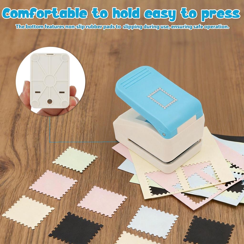 1Pc Postage Stamp Puncher Portable Stamp Hole Punch Tool Multi-purpose Crafting Paper Punch Machine for DIY Craft Scrapbooking