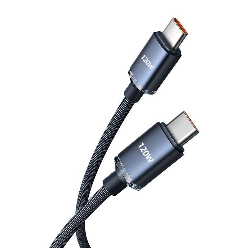 Jingyao Dual Type-C Data Cable - 120W Fast Charging, Braided, C To C Flash Charger