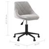 Office Chair Swivel Light Grey Velvet
