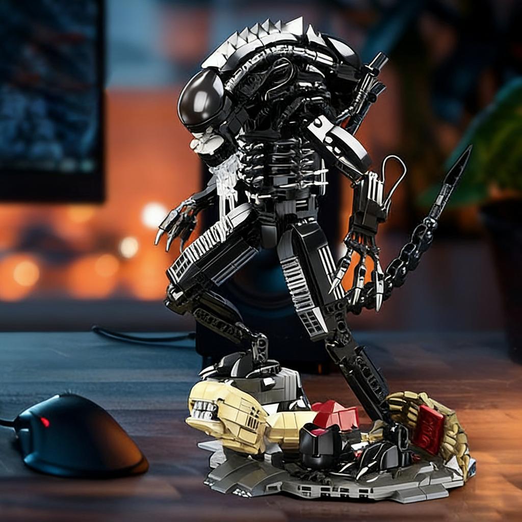Creative Moc Alien Monster Building Blocks Bricks Set Diy Alien Figures Assembly Model Kit Toys For Children Adult Boys Gifts