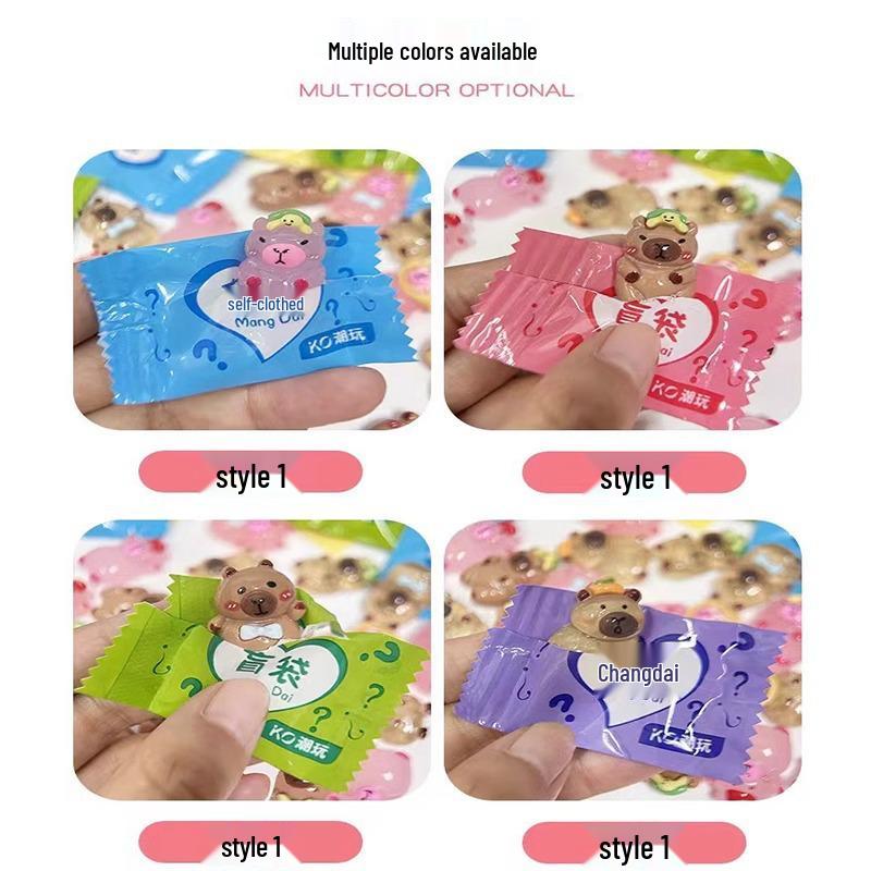 Figurine Capibara Desen Animat Fosforescente - Jucărie Drăguță Tip Plic Surpriză pentru Copii