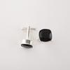 Black Onyx Gemstone 925 Sterling Silver Handmade Jewelry Designer Cushion Cut Cufflink 1" For Men CL-9-18