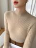 Women’s Stylish Slim-Fit Cashmere Sweater, Half-High Neck, Thick Base Layer, Versatile New Style
