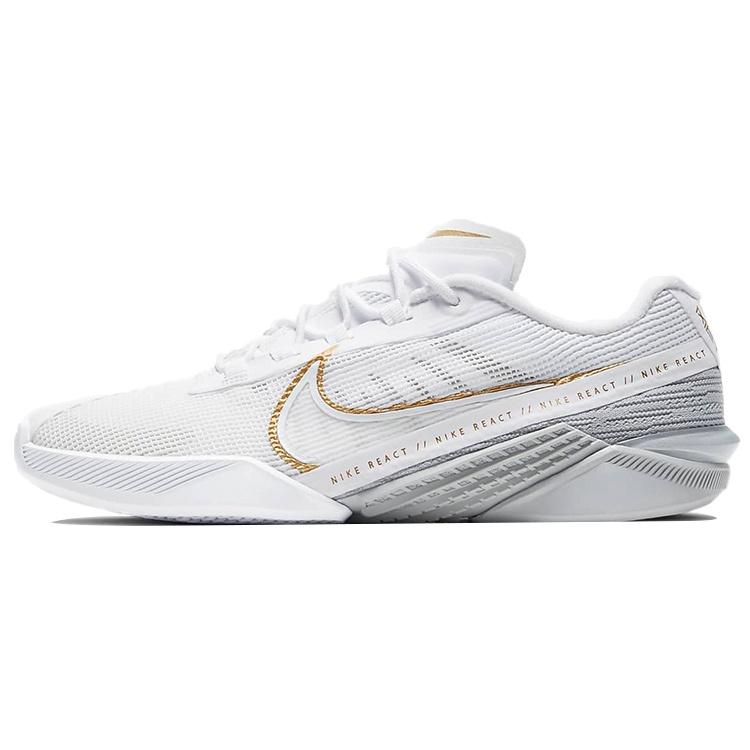 (WMNS) Nike React Metcon Turbo White Metallic Gold Women s CT1249-100 EU 38.5