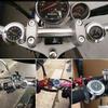 Motorcycle Waterproof Quartz Clock 7/8 Inch Chrome Handlebar Mount Luminous Watch Aluminum Bike Speedometer