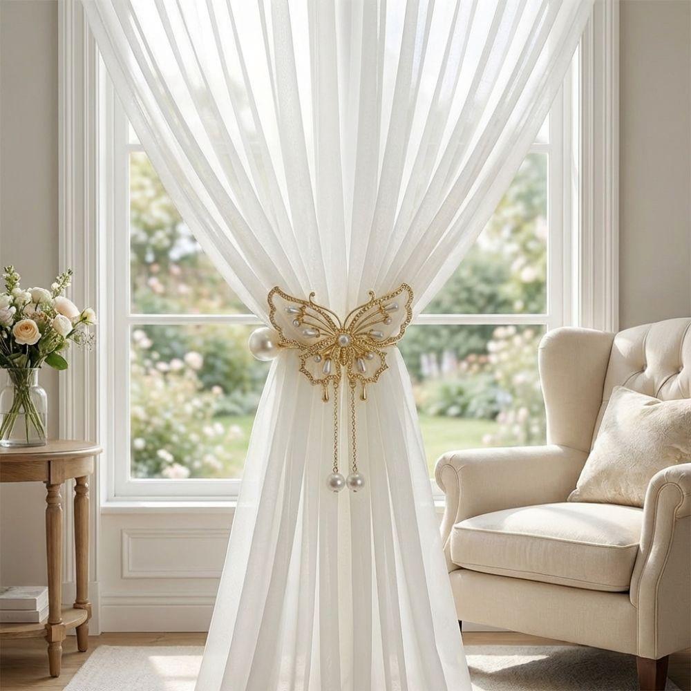 Luxury Butterfly Curtain Buckle Gold Beautifully Curtain Holdbacks Decorative Metal Curtain Tiebacks Dining Room