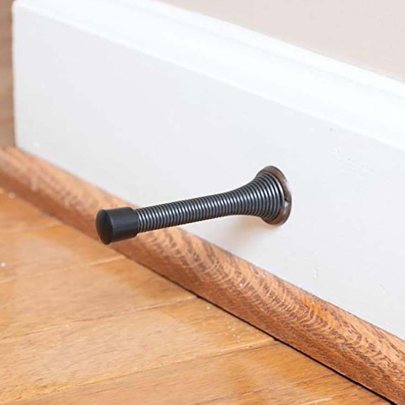 10Pcs Heavy Duty Spring Door Stoppers with Rubber Bumper AntiCollision Wall Protector for Kitchen, Bedroom, Office