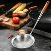 Stainless Steel Large Skimmer with Slotted Spoon for Wooden Handle Heavy-Duty Frying Dumplings Noodles Rust-Proof Dishwasher