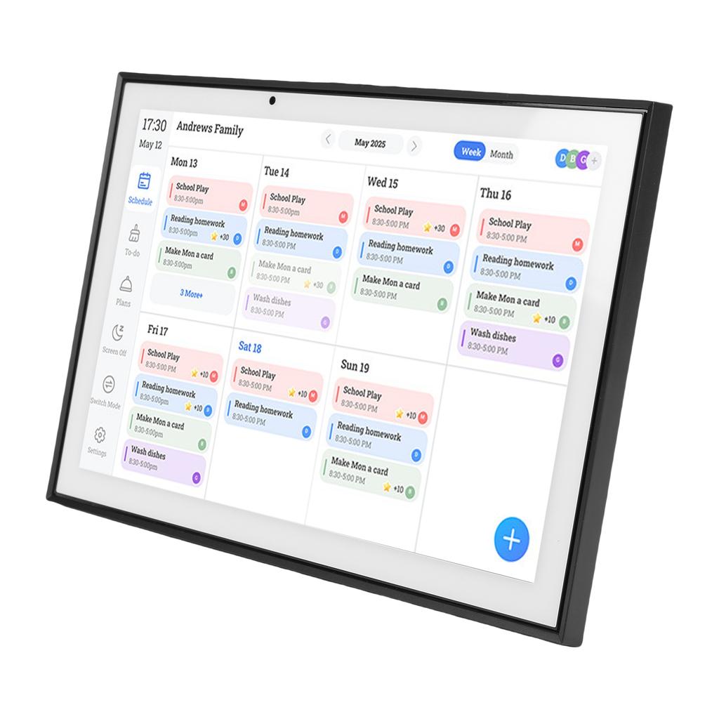 10,1 Zoll Digitaler Kalender   HD   Smarter Familienplaner mit Aufgabenplaner Essensplaner Sternepunkte Foto F e