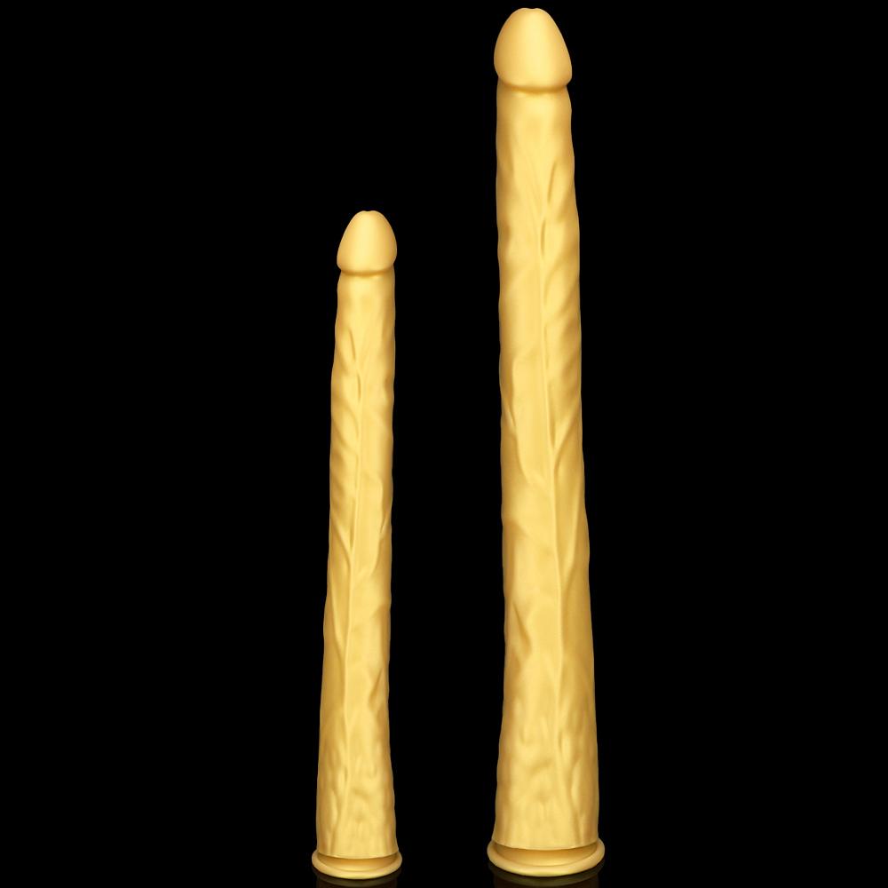 Golden Silicone Soft Sm Size Anal Plugs Extra Long Deep Dilatation Anal Strips Out and About Long Term Wear Anal Whip