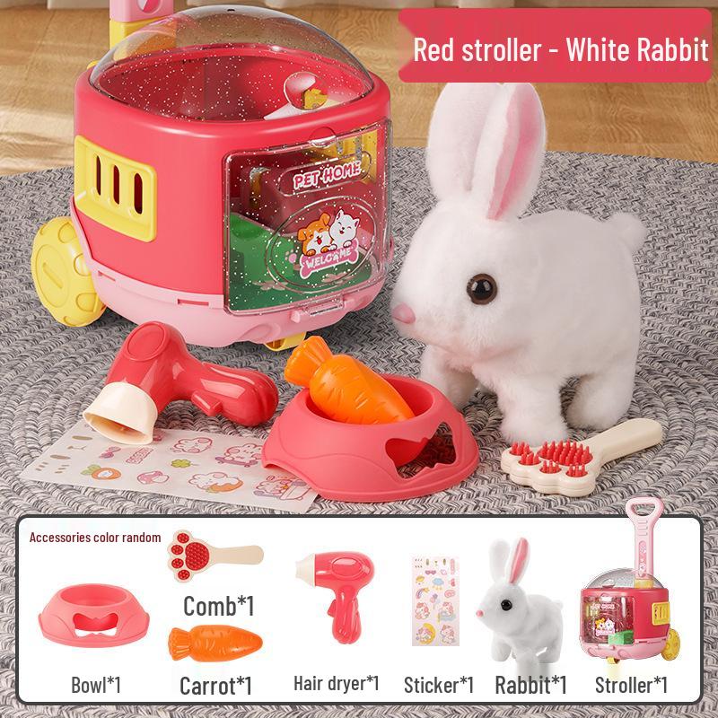 

Електрична плюшева лялька цуценя: Ходьба, Гавкання Освітня іграшка Коляска для дітей