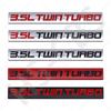 1Pc 3D Metal Twin Turbocharged  Engine Badge 3.5L Twin Turbo Emblem Logo Auto Rear Trunk Decal Stickers Car Styling Accessories