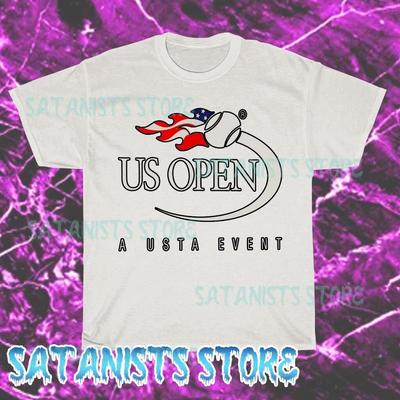 Neues US Open Tennis Grand Slam Herren Weißes T-Shirt 2 Lustig Größe S bis 5XL