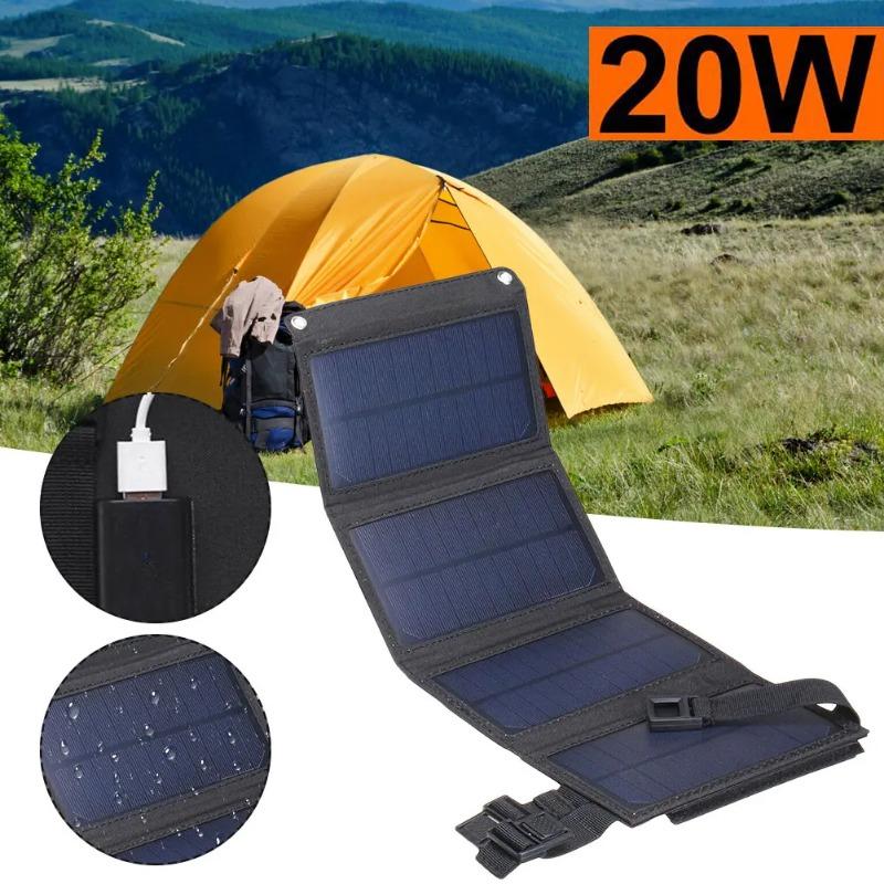 Portable USB Foldable Solar Panel Folding Solar Panels Travel Mobile Phone Charging Power Bank for Flashlight Fan Mobile Phone