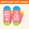 Zmart Birthday Gift Ideas for Teens - Birthday Socks for 13-19 Year Old Boys Girls 2 Pack