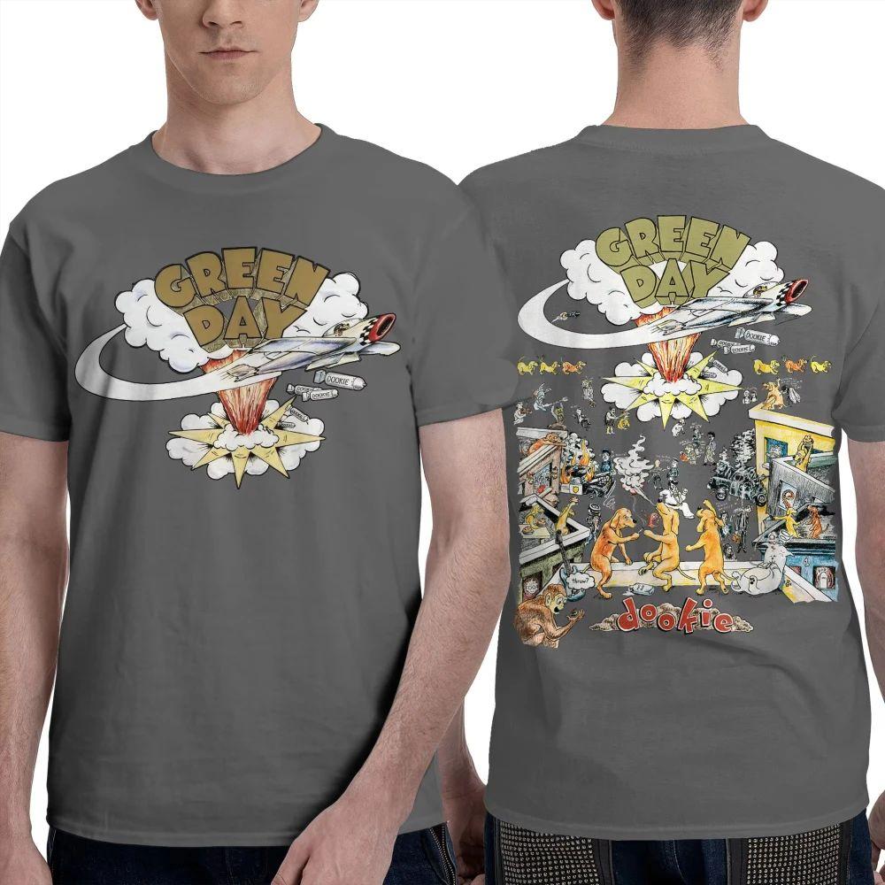 Kreativní párty oblečení Dookie Scene Green Day Potisk Tričko Potisk Bavlněná Trička Kulatý Výstřih Krátký Rukáv Ležérní Volná Trička Unisex