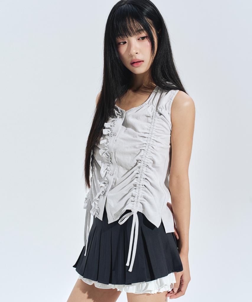 Zero Planet Julia Pleated Skirt Pants [Grey]