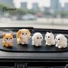 Small Decorative Figurines 2Pcs Mini Dog Figurines, Cute Resin Puppy Miniature Animal Figures, Car Dashboard Decorations Ornaments for Micro