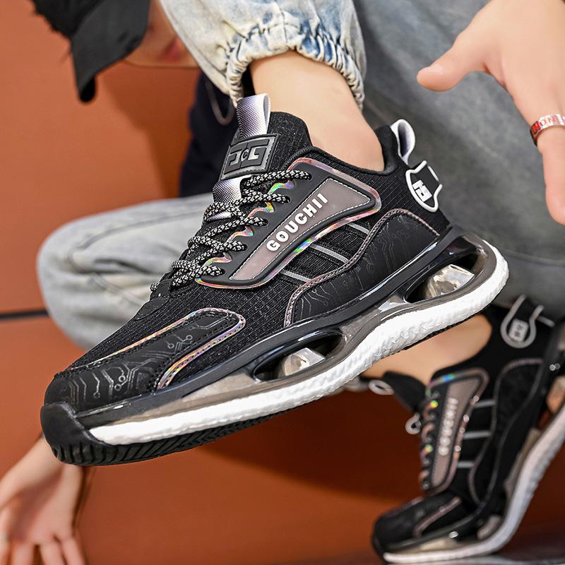 Autumn popular popcorn rubber non-slip wear-resistant sports running shoes mesh breathable couple trendy casual shoes