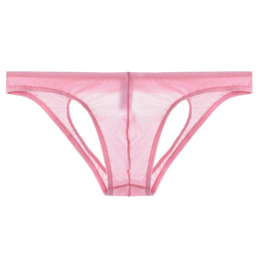See-through Back Hole Briefs U Convex V Thongs Fashion Men's Pouch Shorts  Male