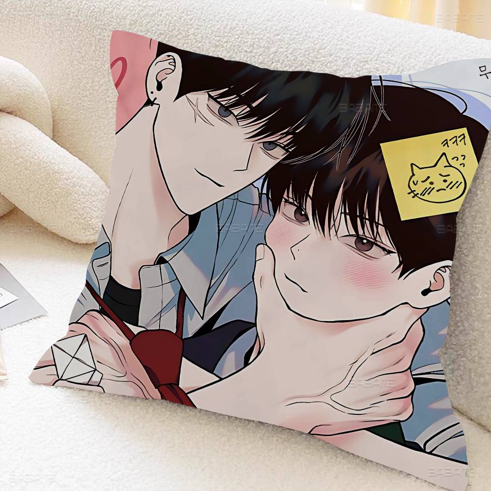 Korean Manhwa BL Anime Pillow Cushion Cover Pillowcase Living Room Sofa Home Decor Customized