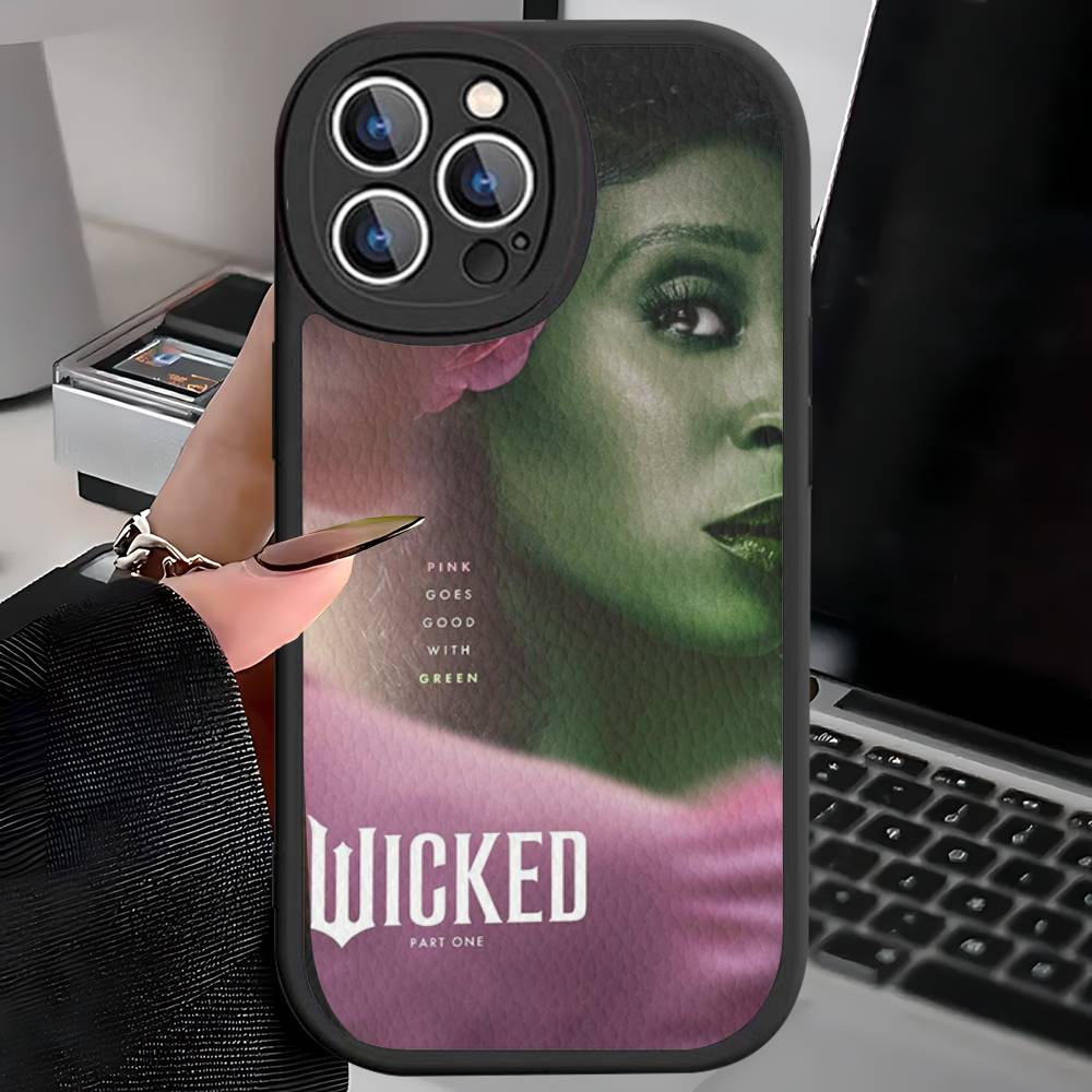 

W-Wicked Part One Movie For IPhone 16 15 14 13 12 11 Pro Max Plus Leather Phone Cover iPhone 16 pro