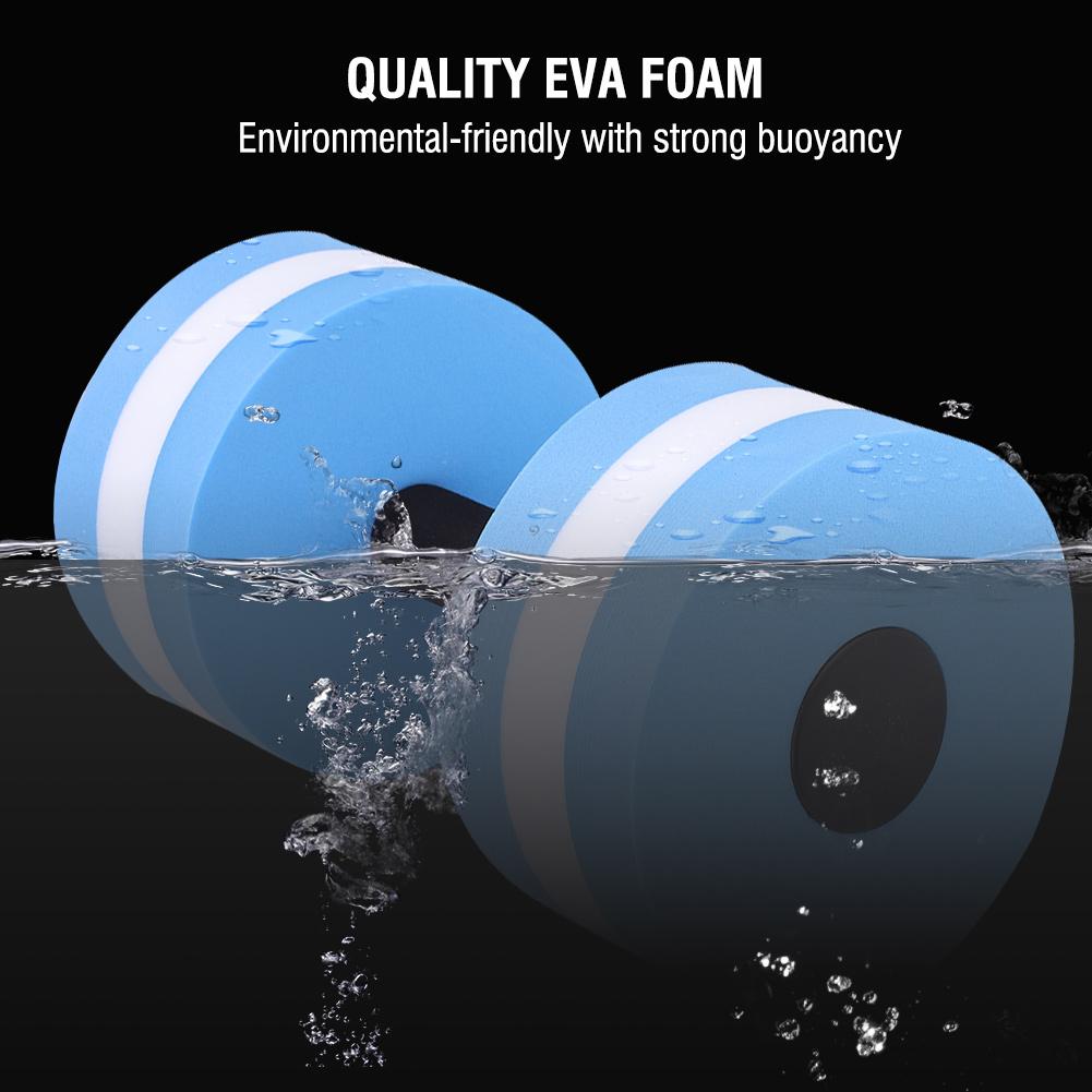 1 Pair Water Float Bodybuilding Training Fitness Yoga Dumbbell Barbell (Blue)