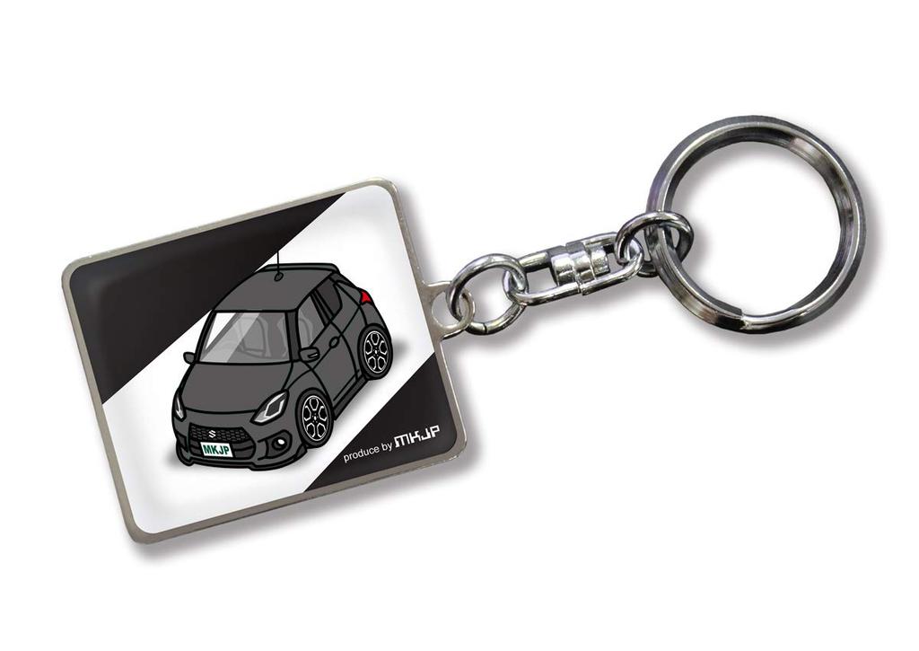 MKJP Custom Keychain for Suzuki Swift Sport Black Black Car Color ZC33S, Base,