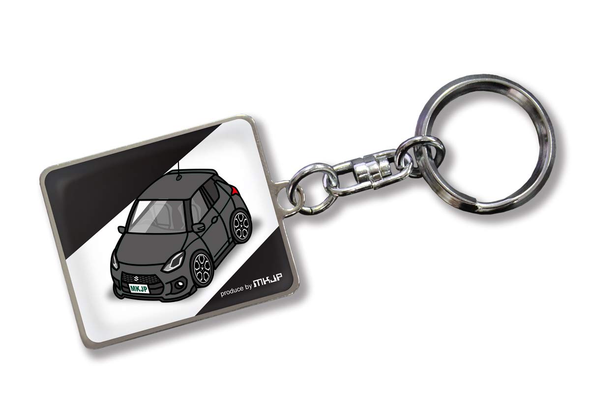

MKJP Custom Keychain for Suzuki Swift Sport Black Black Car Color ZC33S, Base, чёрный