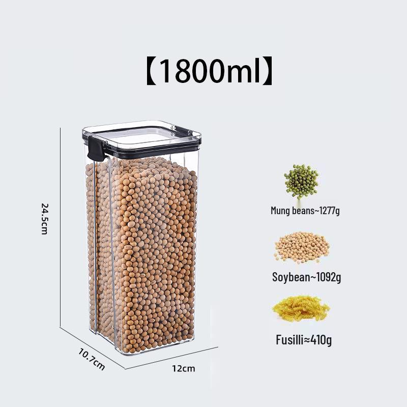 

Прозора пластикова банка для зберігання харчових продуктів для круп, снеків та сушених продуктів