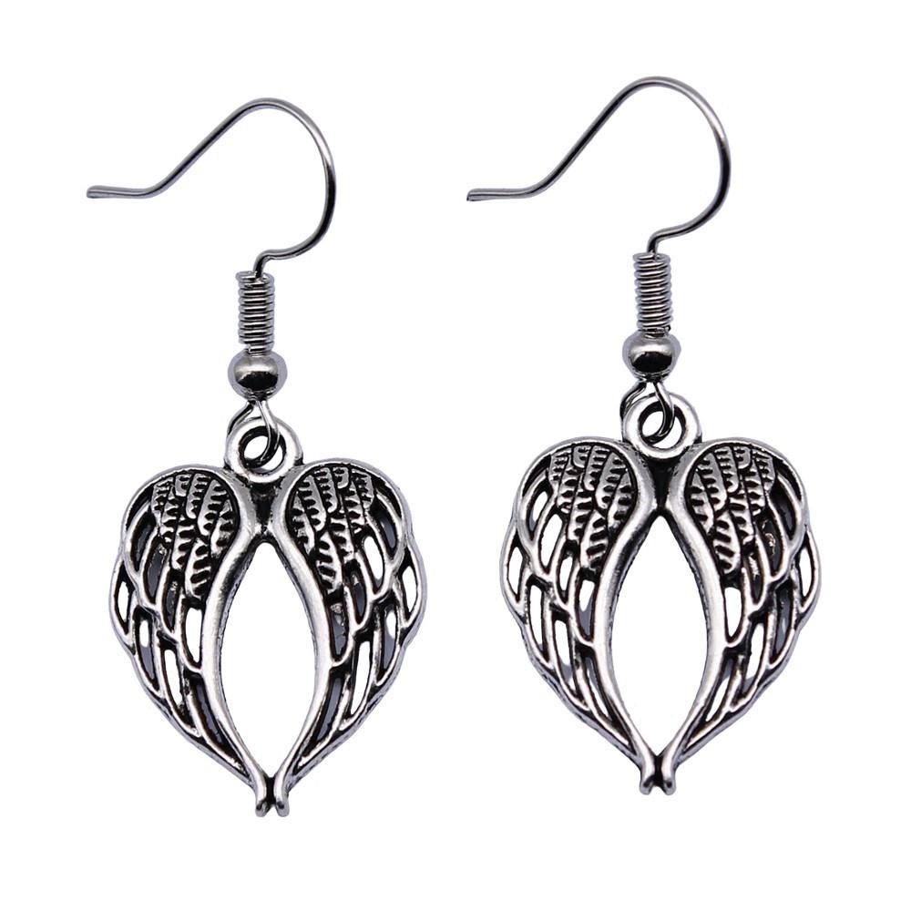 Angel Charm Dangle Earrings Retro Jewelry Design Wing Pendants Women Jewelry