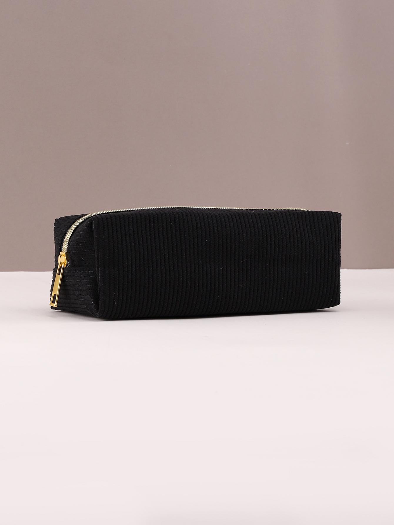 

1 шт. Пенал однотонний пенал шкільне приладдя пенал великої місткості сумка для канцелярського приладдя шкільний пенал чорний