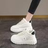 Thick Bottom High-Top Women's Shoes Spring and Autumn New Height Increasing Bread Board Shoes Casual All-Matching Sports White Shoes