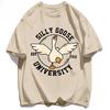 Silly Goose University Printing Women TShirts Summer Short Sleeve Loose T Shirt Crewneck Streetwear Women Soft Clothes