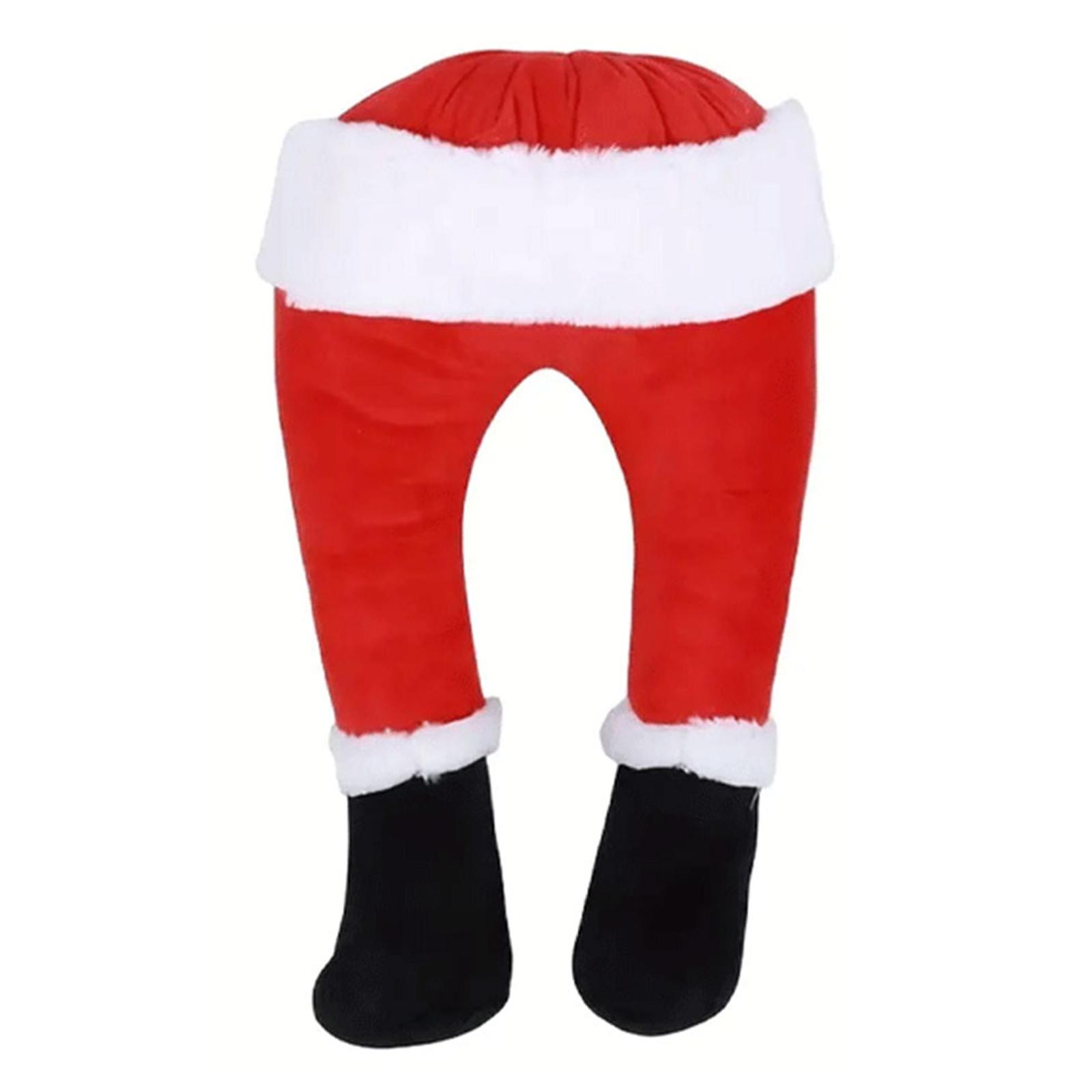 

Santa Claus Legs Plush Santa Elf Ornaments Stuffed Filled Christmas Tree Topper Home Hanging Ornaments Elf Holiday Decoration