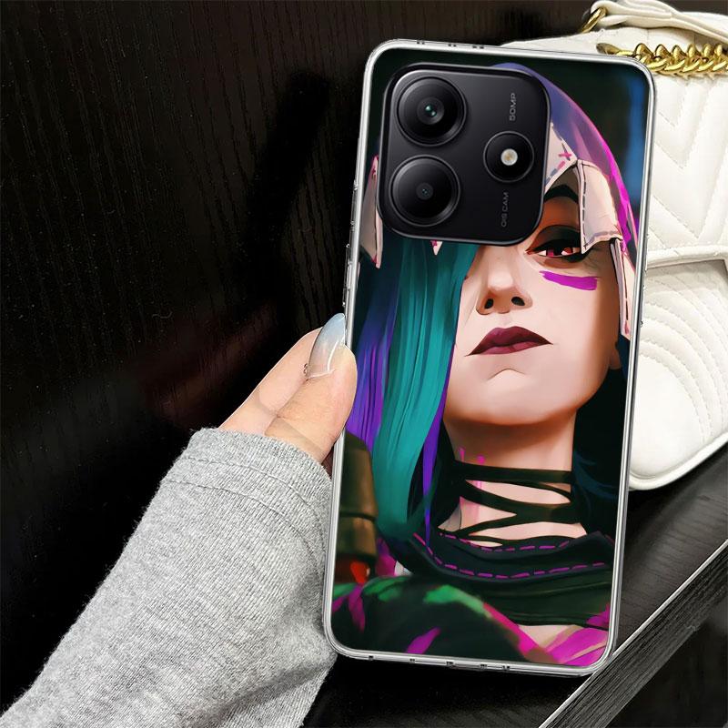 Arcane Jinx Anime Case for Xiaomi Redmi Note 14 13 12 11 Pro Plus Phone Cover 14S 12S 11S 11E 11T 10S 10 9S 9 Silicone Funda