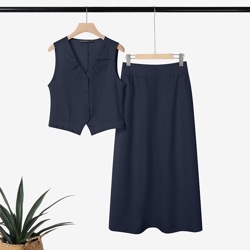 ZANZEA Women Sleeveless Vest Tops and Midi Skirts Summer Two Piece Suit Sets