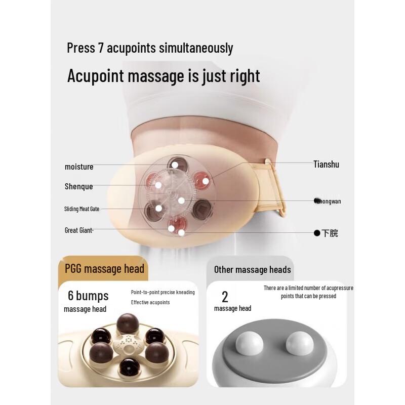 PGG Automatic Abdominal Massager with Moxibustion & Bianstone Heat Therapy