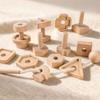 Wooden Nut Set - 2-In-1 Bead And Screw Matching Toy For Toddlers To Develop Fine Motor Skills And Problem-Solving Abilities
