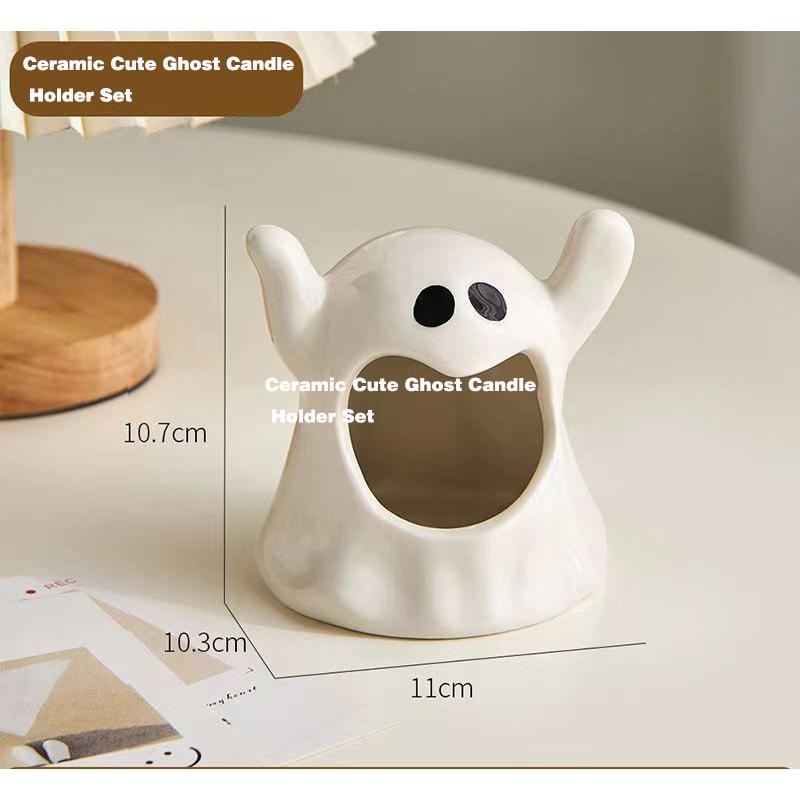 

Halloween Ghost Candlestick Cute Ghost Creative Restaurant Tabletop Aromatherapy Candle Decoration Atmosphere Decoration