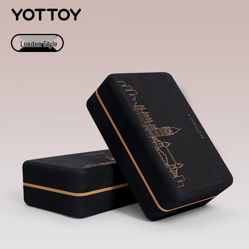 yottoy High-Density Pilates Balance Pad & Yoga Block, London Edition (Pair)