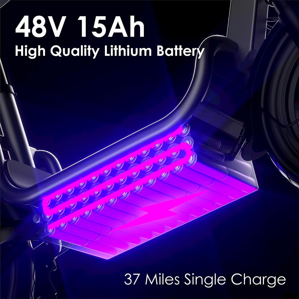 HEZZO T3 electric bicycle adult 500W men's electric bicycle 48V15AH battery, 14 inch women's electric bicycle