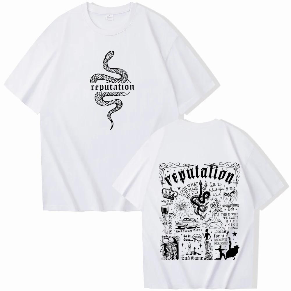 Taylor Reputation Shirt Reputation Music Shirt Taylor Merch Gift For Swiftie O-Neck Short Sleeve Shirts Unisex